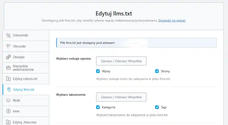 llms.txt w WordPress – co to jest i jak wdrożyć w Rank Math? 3 llm2