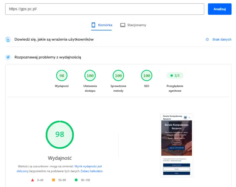 Przeglądanie agentowe w PageSpeed Insights 2 pagespeed-przegladanie-agentowe